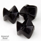 14mm Black Lucite Snake Bead (4 Pcs) #4047-General Bead