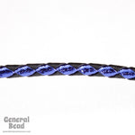 36" Black/Metallic Blue Bolo Cord-General Bead