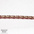 36" Brown/Metallic Gold Bolo Cord #4054