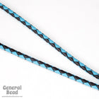 36" Black/Turquoise Bolo Cord-General Bead