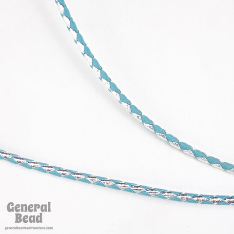 36" Turquoise/Metallic Silver Bolo Cord #4062