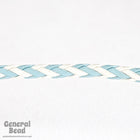 36" White/Turquoise Chevron Bolo Cord-General Bead