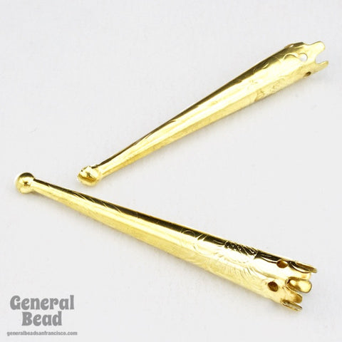 54mm Gold Tone Cone Bolo End (2 Pcs) #4084-General Bead