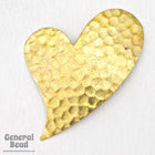 45mm Hammered Brass Heart (4 Pcs) #4098-General Bead