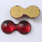 15mm x 30mm Double Bubble Faceted Ruby Cabochon #XS34-F-General Bead
