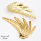 50mm Gold Tone Tropical Leaf Charm-General Bead