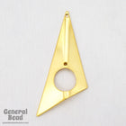 40mm Gold Slanted Triangle Drop (4 Pcs) #4103-General Bead