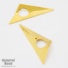 40mm Gold Slanted Triangle Drop (4 Pcs) #4103-General Bead
