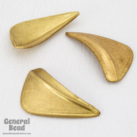 27mm Brass Curved Triangle (10 Pcs) #4106-General Bead
