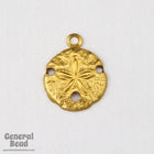 10mm Raw Brass Sand Dollar (12 Pcs) #4107-General Bead