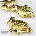 20mm x 30mm Brass Rabbit Bead (2 Pcs) #4412-General Bead