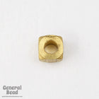 5mm Brass Beveled Cube Bead (10 Pcs ) #4113-General Bead
