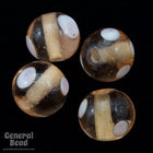 9mm Transparent Rose Bead with Pink Dots (12 Pcs) #4131-General Bead