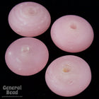12mm Matte Rose "Sea Glass" Rondelle (12 Pcs) #4135-General Bead