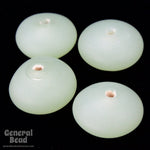 12mm Matte Sea Green "Sea Glass" Rondelle (12 Pcs) #4138-General Bead