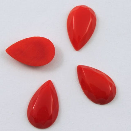 8mm x 13mm Red Teardrop Cabochon #XS30-D-General Bead