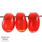 7mm x 10mm Transparent Red Irregular Teardrop (50 Pcs) #4142-General Bead
