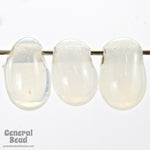 7mm x 10mm White Opal Irregular Teardrop (50 Pcs) #4144-General Bead