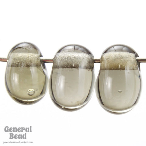 7mm x 10mm Transparent Grey Irregular Teardrop (50 Pcs) #4146-General Bead