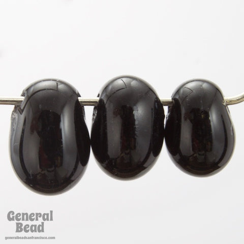 7mm x 10mm Opaque Black Irregular Teardrop (50 Pcs) #4148-General Bead