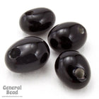 7mm x 10mm Opaque Black Irregular Teardrop (50 Pcs) #4148-General Bead