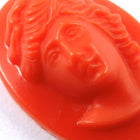 13mm x 18mm Coral Glass Cameo Cabochon #XS30-C-General Bead