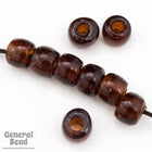 9mm Transparent Brown Glass Crow Bead (50 Pcs) #4161-General Bead