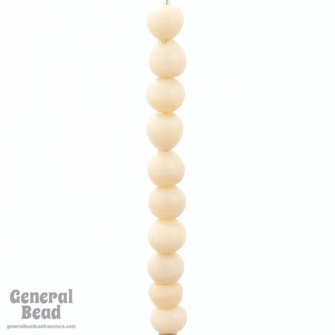 4mm Opaque Beige Round Bead Strand (100 Pcs) #4165-General Bead