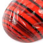 18mm x 25mm Red and Black Striped Oval Cabochon #XS30-I-General Bead