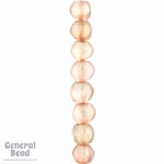 5mm Matte Transparent Rose/Gold English Cut Bead (30 Pcs) #4174-General Bead