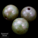 8mm Grey-Green Luster Round Bead (25 Pcs) #4175-General Bead