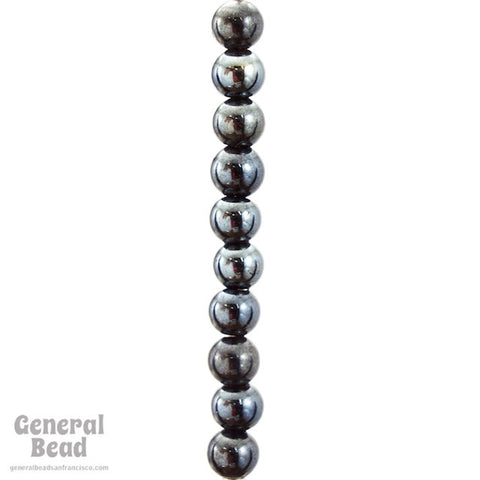 4mm Gunmetal Round Bead Strand (100 Pcs) #4176-General Bead