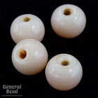 5-6mm Opaque Light Peach Round Bead Strand (100 Pcs) #4178-General Bead
