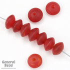 8mm Matte Transparent Ruby Rondelle (50 Pcs) #4181-General Bead