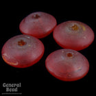 8mm Matte Transparent Ruby Rondelle (50 Pcs) #4181-General Bead