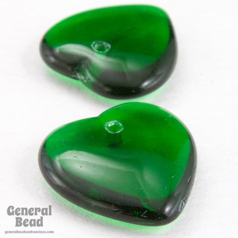 15mm Emerald Heart Pendant-General Bead