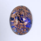 30mm x 40mm Bronze and Blue Oval Cabochon #XS32-G-General Bead