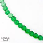 6mm Transparent Emerald Flat Circle Bead Strand-General Bead