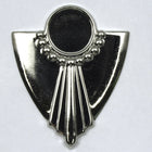 38mm Silver Art Deco Dotted Shield (2 Pcs) #41-General Bead