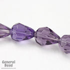 7mm x 10mm Transparent Tanzanite Faceted Pear Drop Strand-General Bead