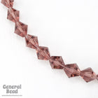 8mm Transparent Amethyst Faceted Bicone-General Bead