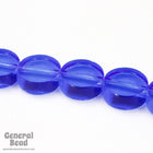 8mm Transparent Sapphire Flat Circle Bead Strand-General Bead