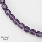 6mm Transparent Tanzanite Beveled Cube Bead Strand-General Bead