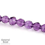 4mm Transparent Amethyst Faceted Round Bead Strand-General Bead