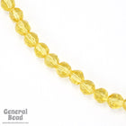 6mm Transparent Light Topaz Faceted Round Bead Strand-General Bead