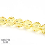 6mm Transparent Light Topaz Faceted Round Bead Strand-General Bead