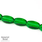 5mm x 9mm Transparent Emerald Flat Oval Bead Strand-General Bead