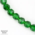 10mm Faceted Transparent Kelly Green Bead-General Bead