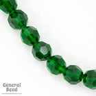 10mm Faceted Transparent Green Bead-General Bead