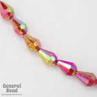 12mm Ruby AB Faceted Teardrop Bead (25 Pcs) #4224-General Bead